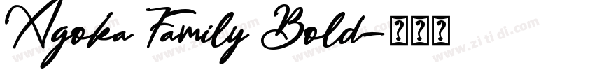 Agoka Family Bold字体转换